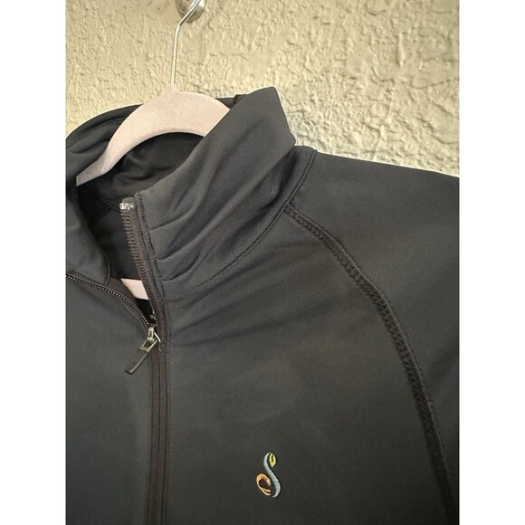 Peter Millar E4 Wicking Womens Medium Full Zip‎ Lightweight Black Jacket - Picture 3 of 7